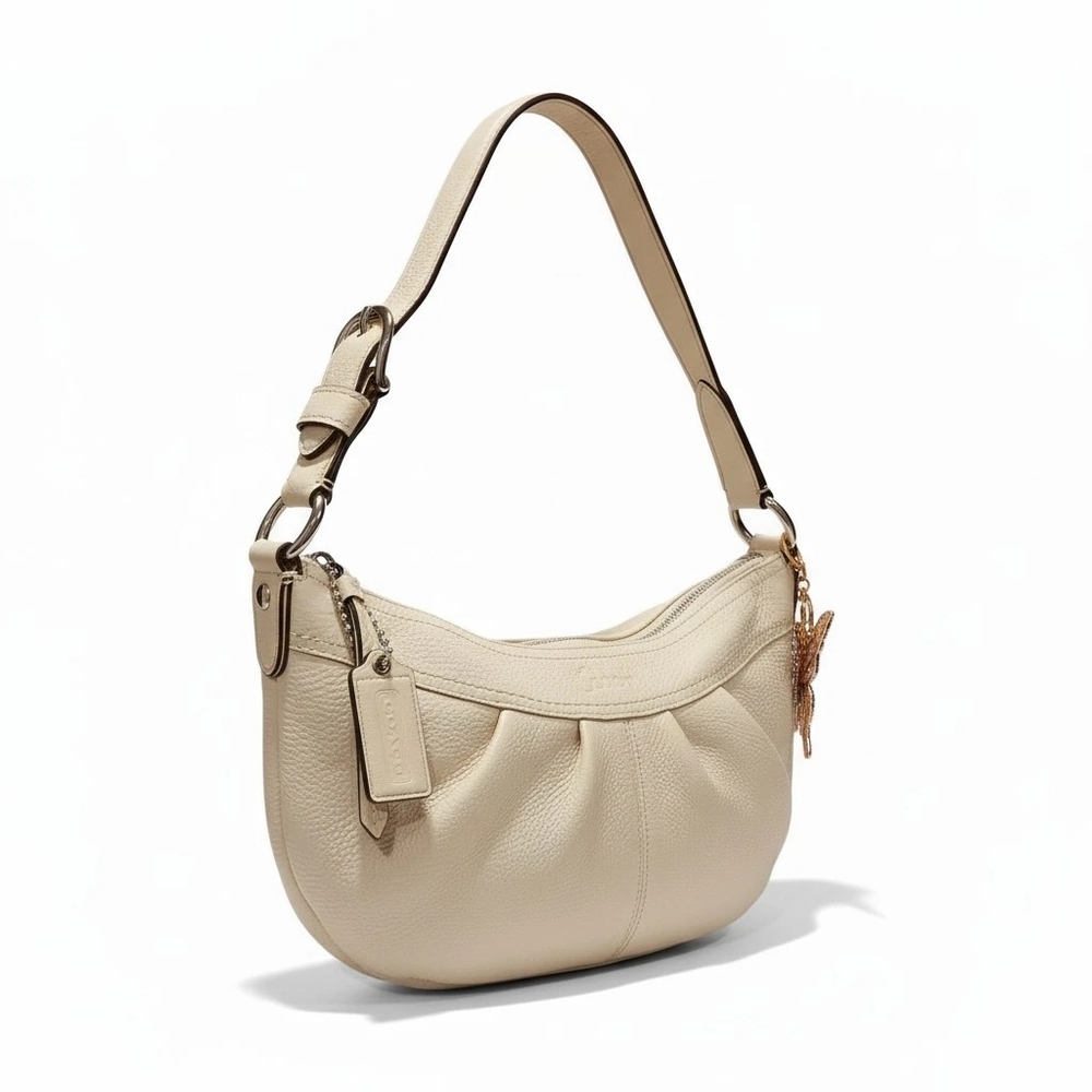 Coach Soho Hobo Beige Leather Shoulder Bag F13730